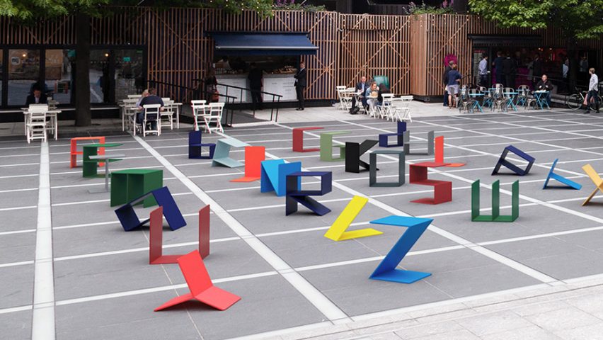 Alphabet chairs by Kellenberger-White for London Design Festival 2018