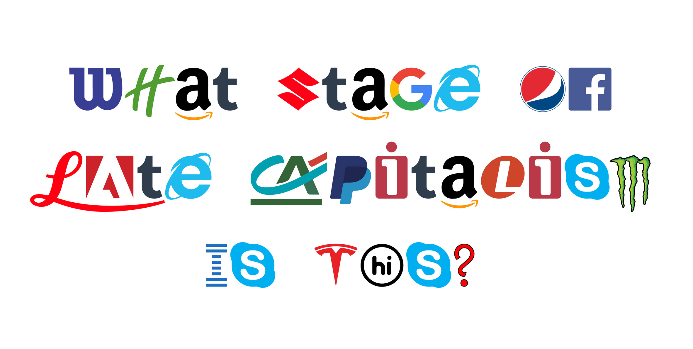 Hello Velocity spoofs capitalism with typeface made from brand logos