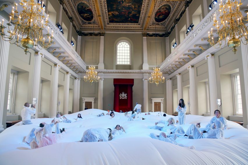Anya Hindmarch creates "world's largest bean bag" for London Fashion Week