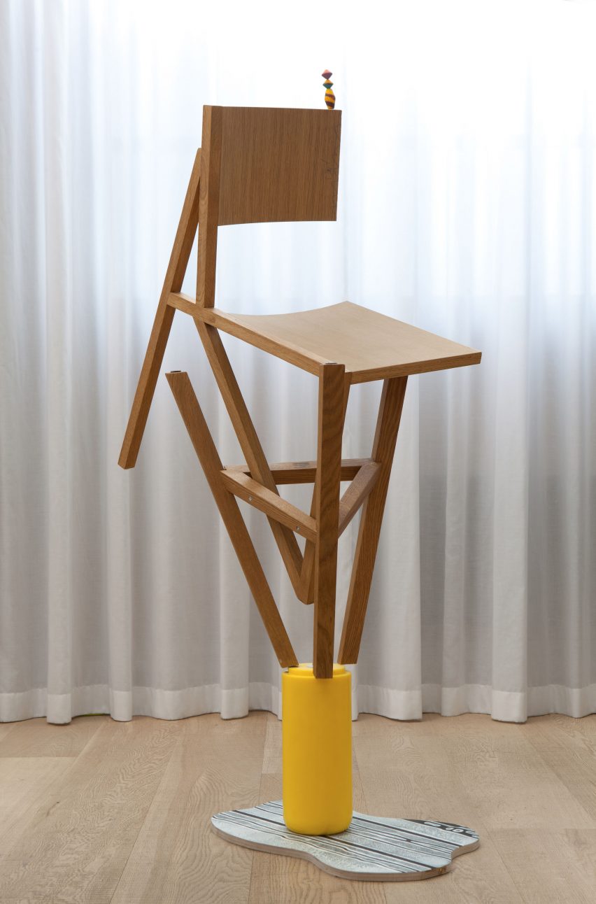 Lorenzo Vitturi repurposes Established & Sons furniture for sculptural installation