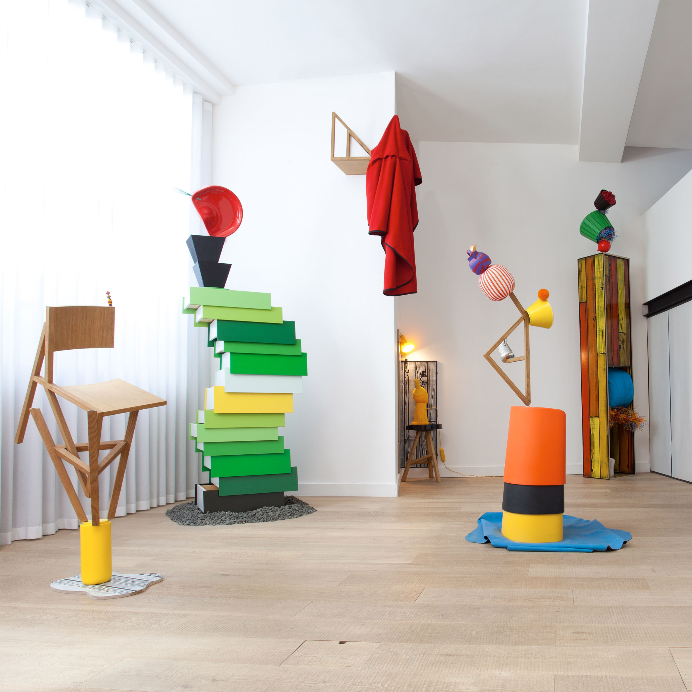 Lorenzo Vitturi repurposes Established & Sons furniture for sculptural installation