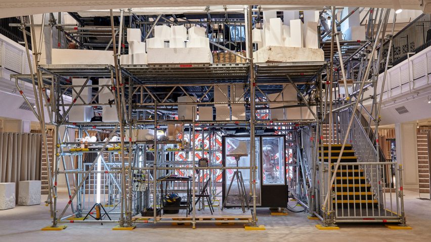 Graham Hudson constructs robotic installation for Burberry's Regent Street store