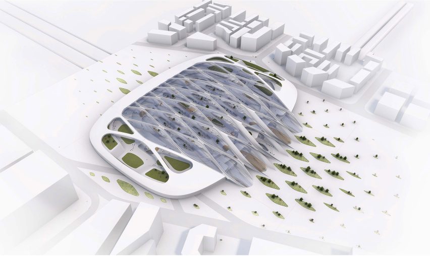 UNStudio unveils modular hyperloop station concept