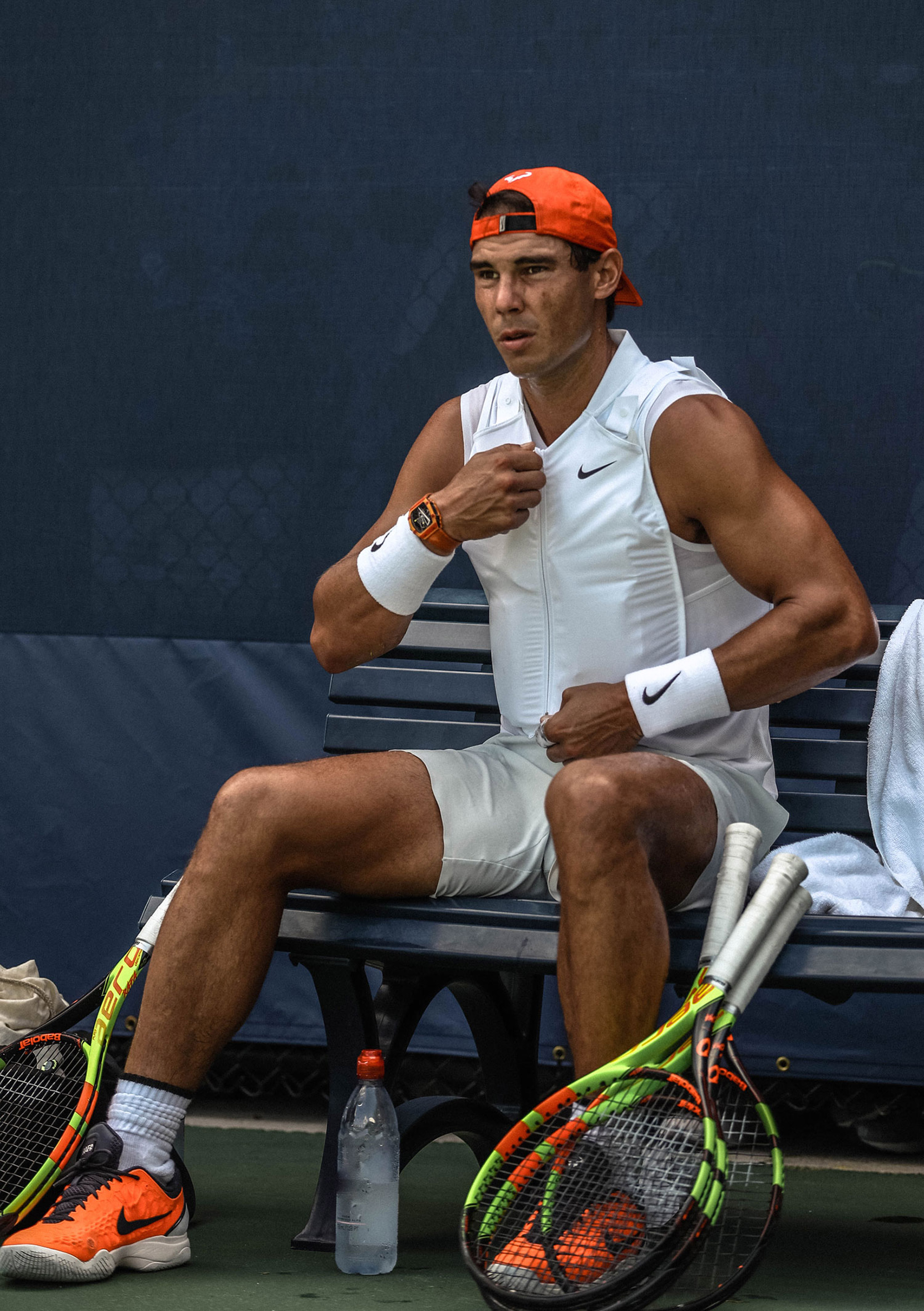 Nike vest keeps Rafael Nadal cool Open