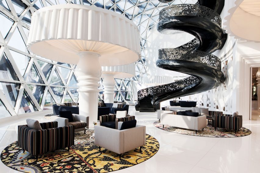 Mondrian Doha hotel by South West Architecture with interiors by Marcel Wanders