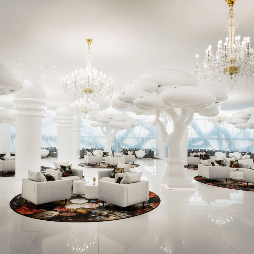 Mondrian Doha hotel by South West Architecture with interiors by Marcel Wanders