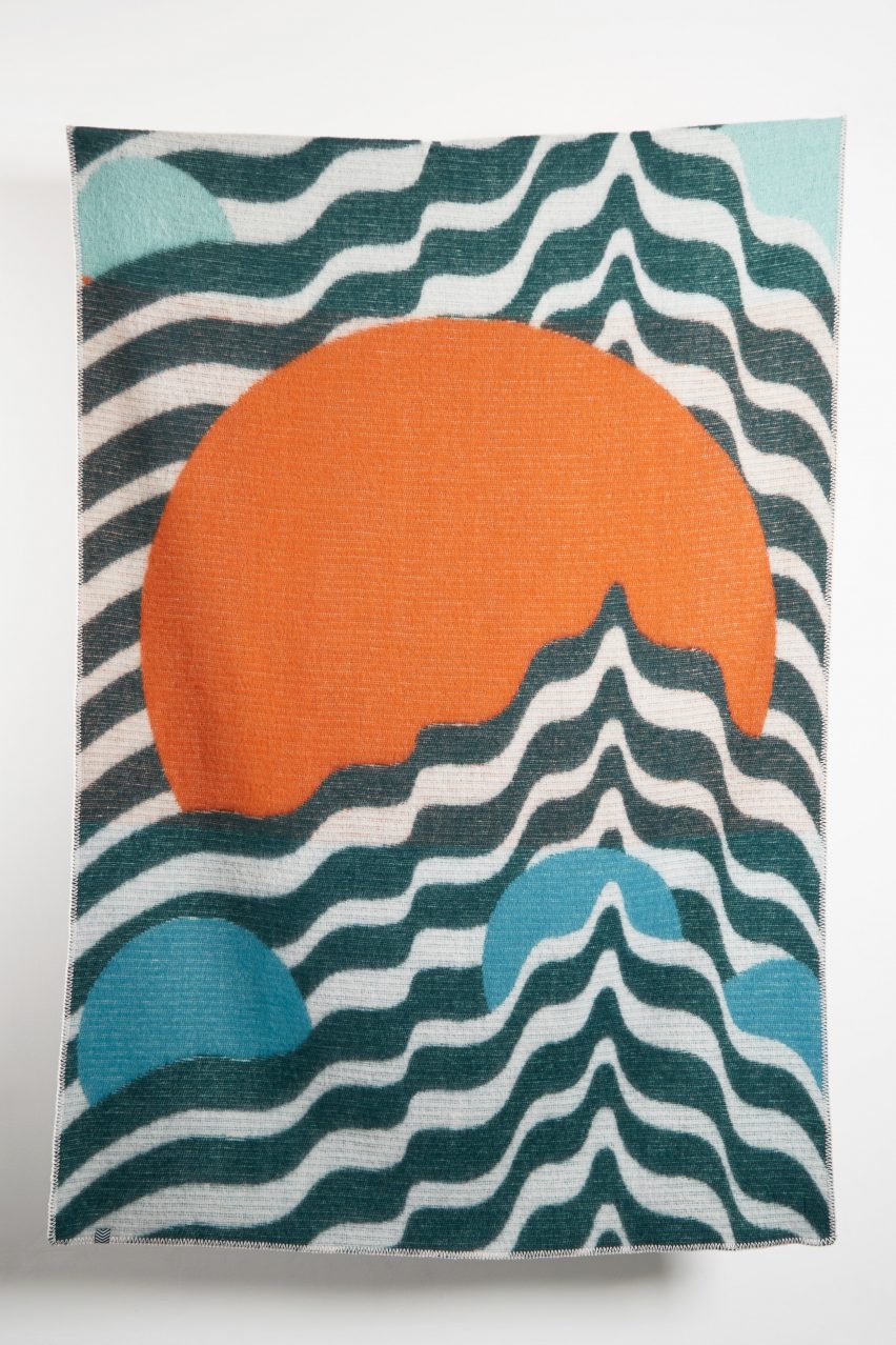 ZigZagZurich use twisted yarns to create kaleidoscopic melange blankets