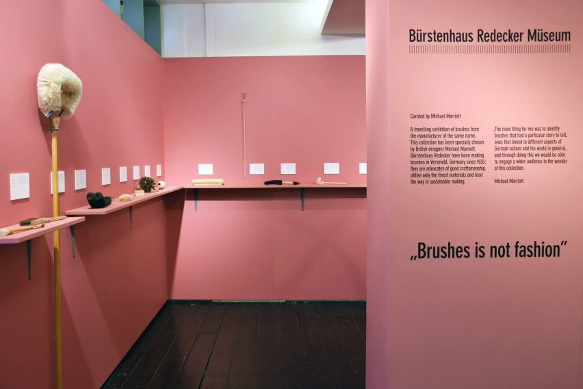 Bürstenhaus Redecker Müseum is a travelling showcase of brushes curated by Michael Marriott