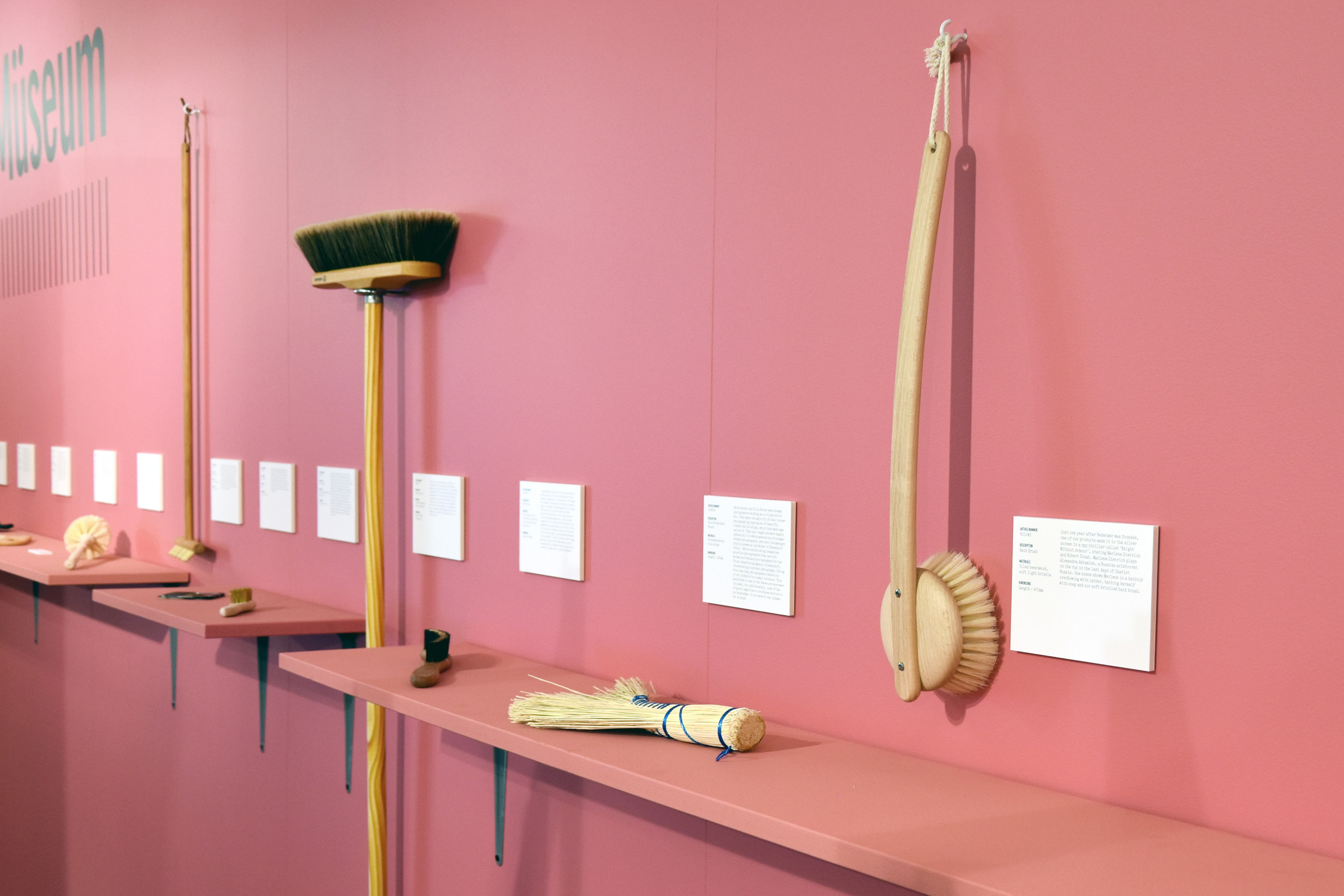 Bürstenhaus Redecker Müseum is a travelling showcase of brushes curated by Michael Marriott