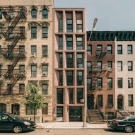 Brickwork fronts slender East Harlem residential building by Robert Marino and Leehong Kim