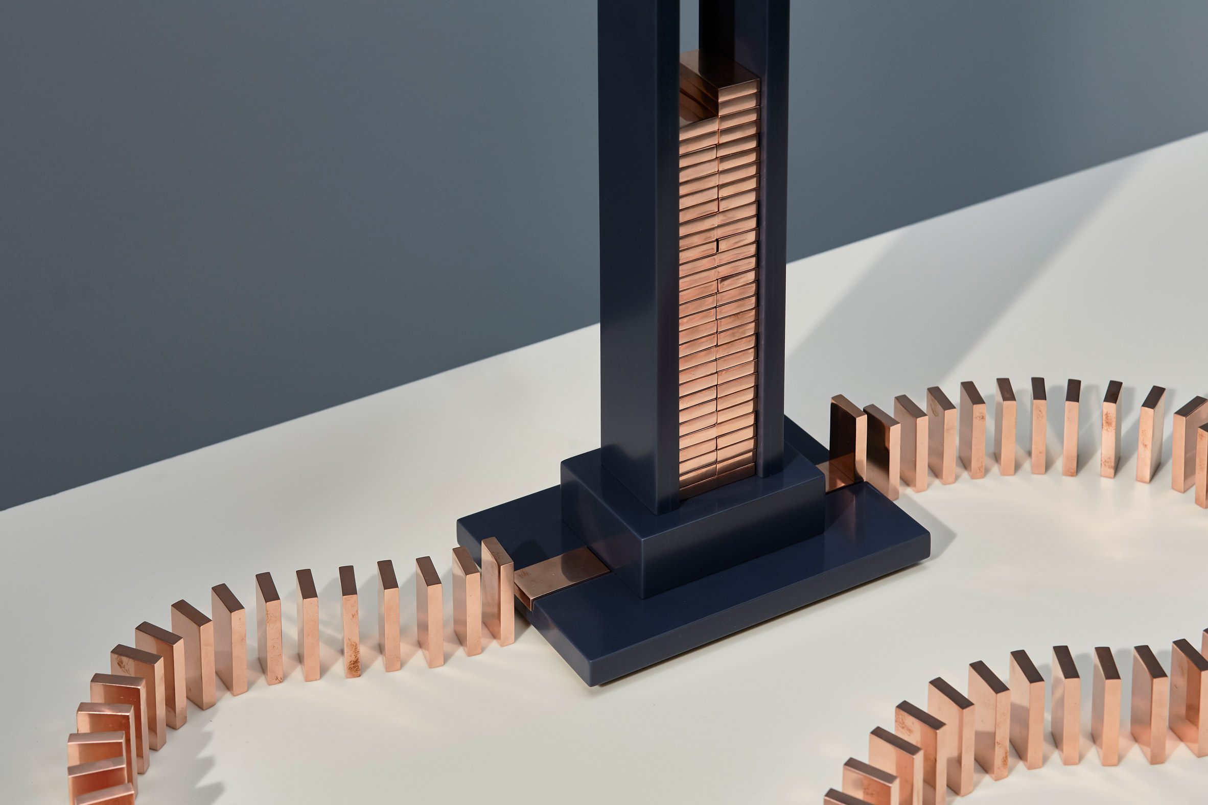 Glithero creates lamp you switch on by toppling a row of dominoes