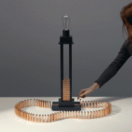Glithero creates lamp you switch on by toppling a row of dominoes