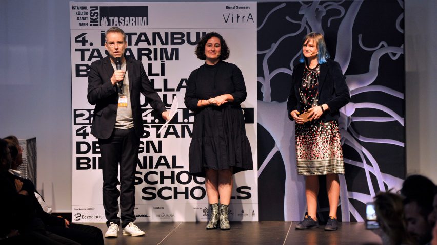 Jan Boelen with associate curators Vera Sacchetti and Nadine Botha