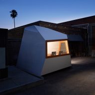 Knowhow Shop's faceted white studio in LA is "built like a piece of furniture"