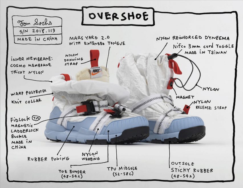Tom Sachs updates Nike Mars Yard trainer to better resemble shoes worn by astronauts