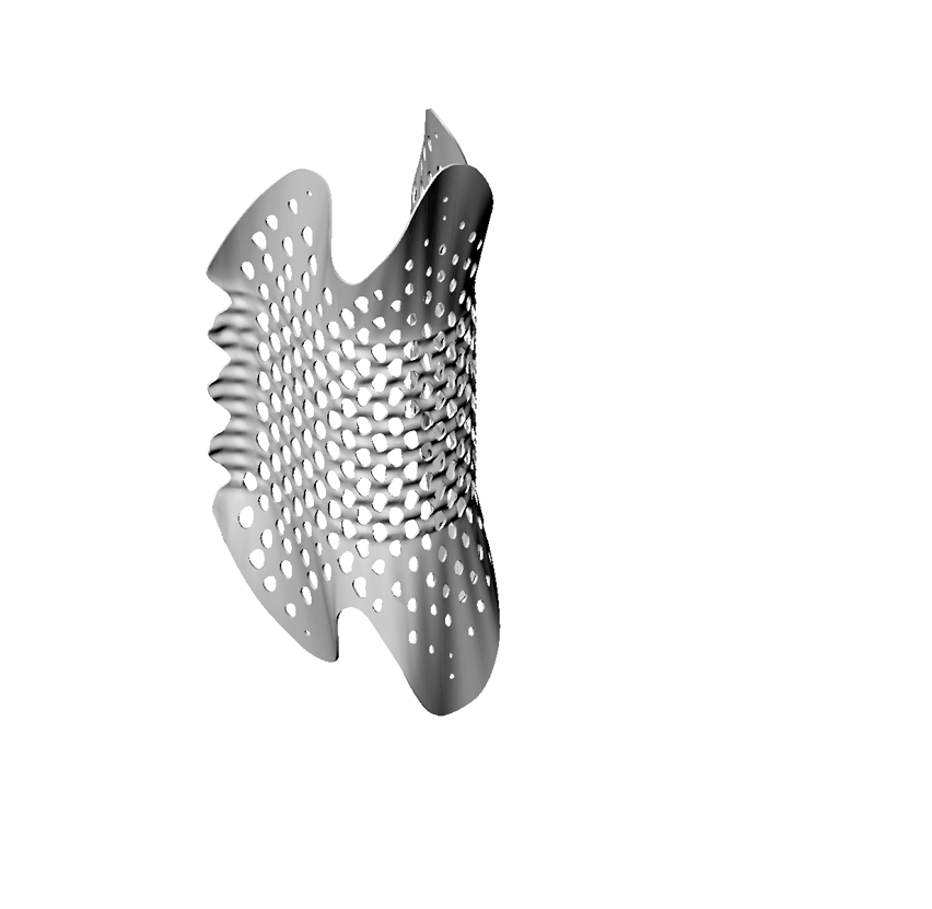 Tonkin Liu shrink their architectural shell lace structure for prototype windpipe stent