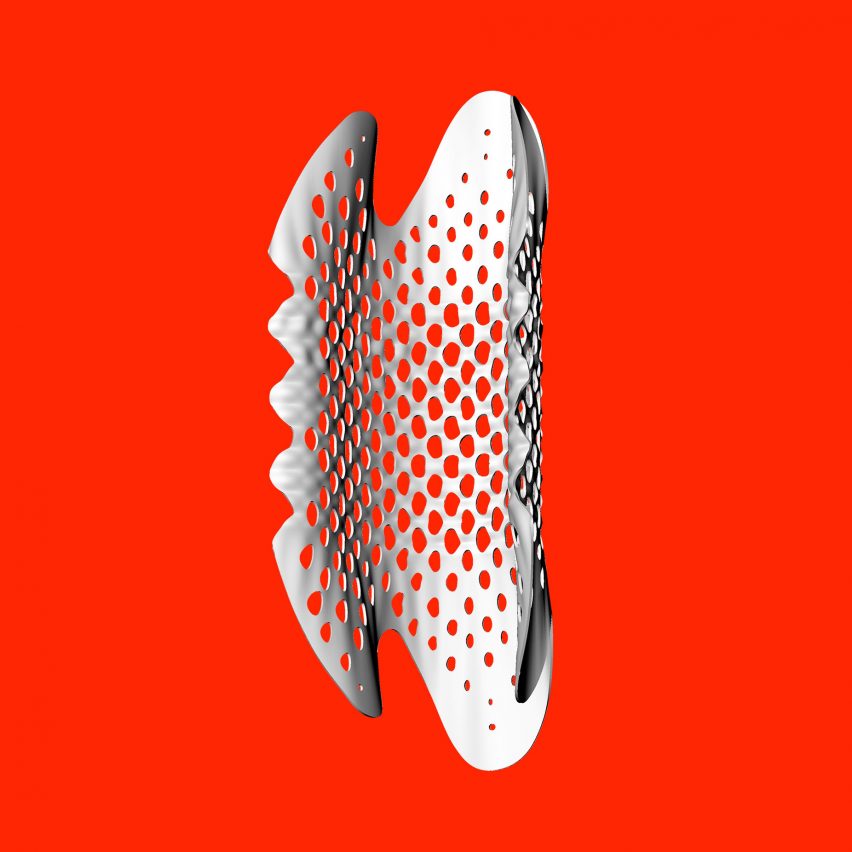 Tonkin Liu shrink their architectural shell lace structure for prototype windpipe stent