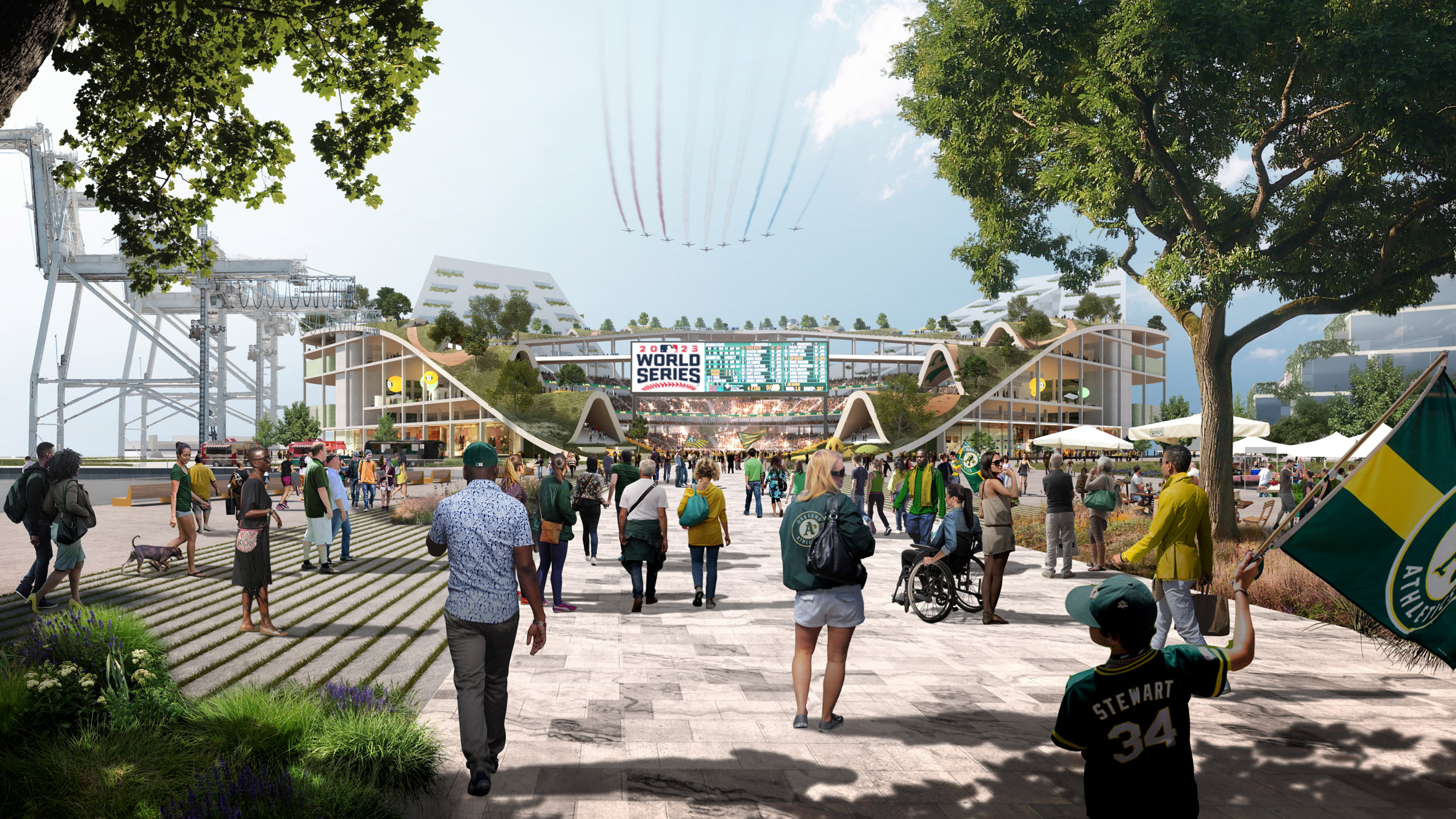 UPDATED) Sasaki, Snøhetta, Studio T-Square, and HOK will lead the design of  the Oakland A's new stadium