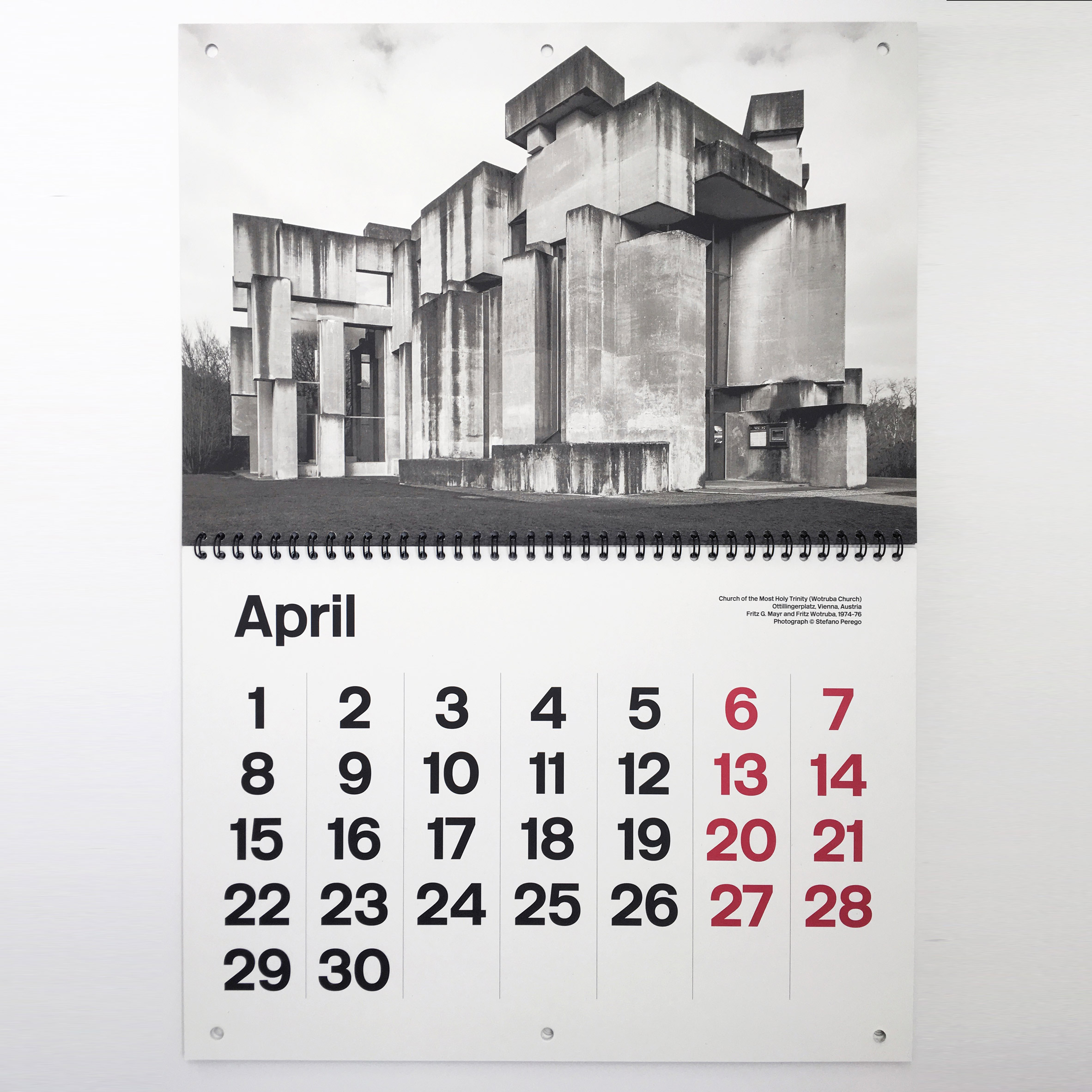 Christmas 2018 gifts for architects and designers: Brutalist Calendar by Blue Crow Media
