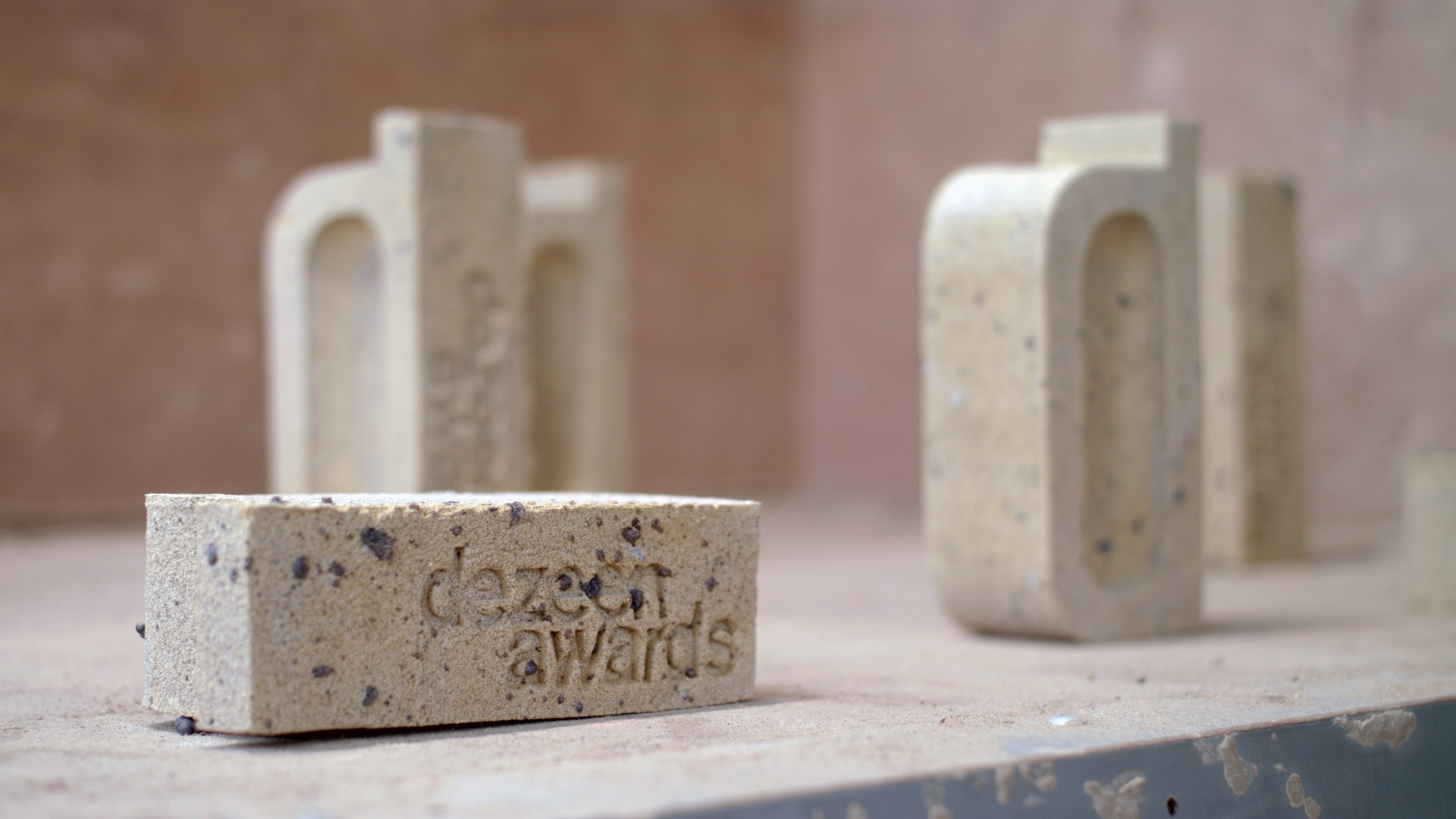 Atelier NL designed the trophy for Dezeen Awards