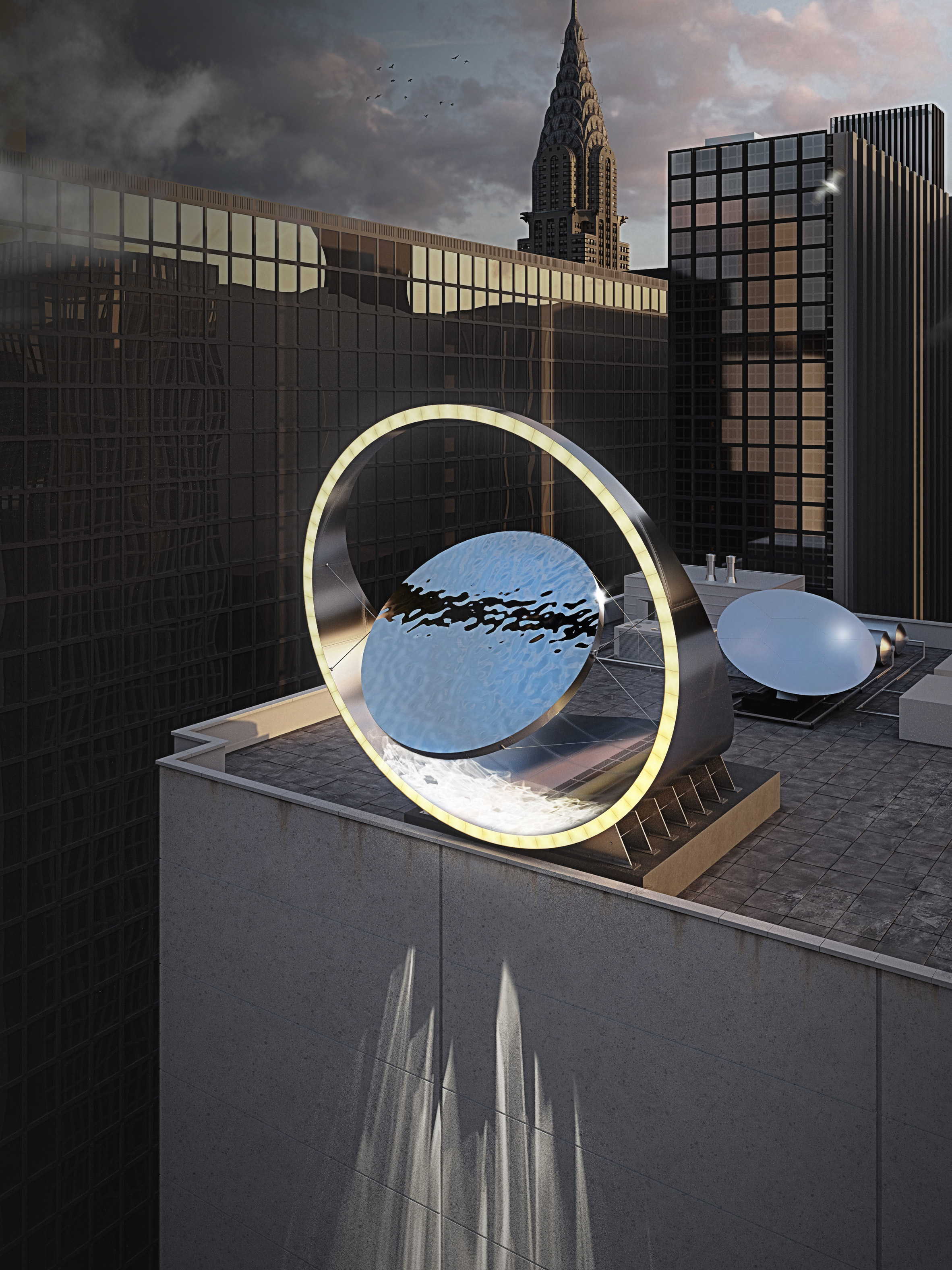 Haberdashery proposes huge urban reflectors to bring light into shaded streets