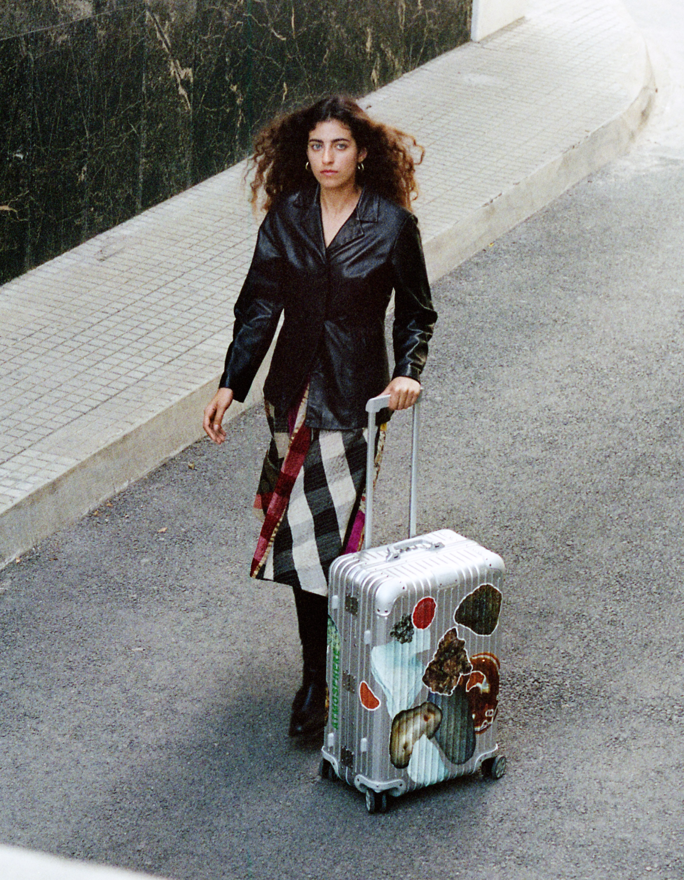 Travel trolley suitcase @rimowa with stickers🧳 and Louis Vuitton travel  bag👜 @clairerose