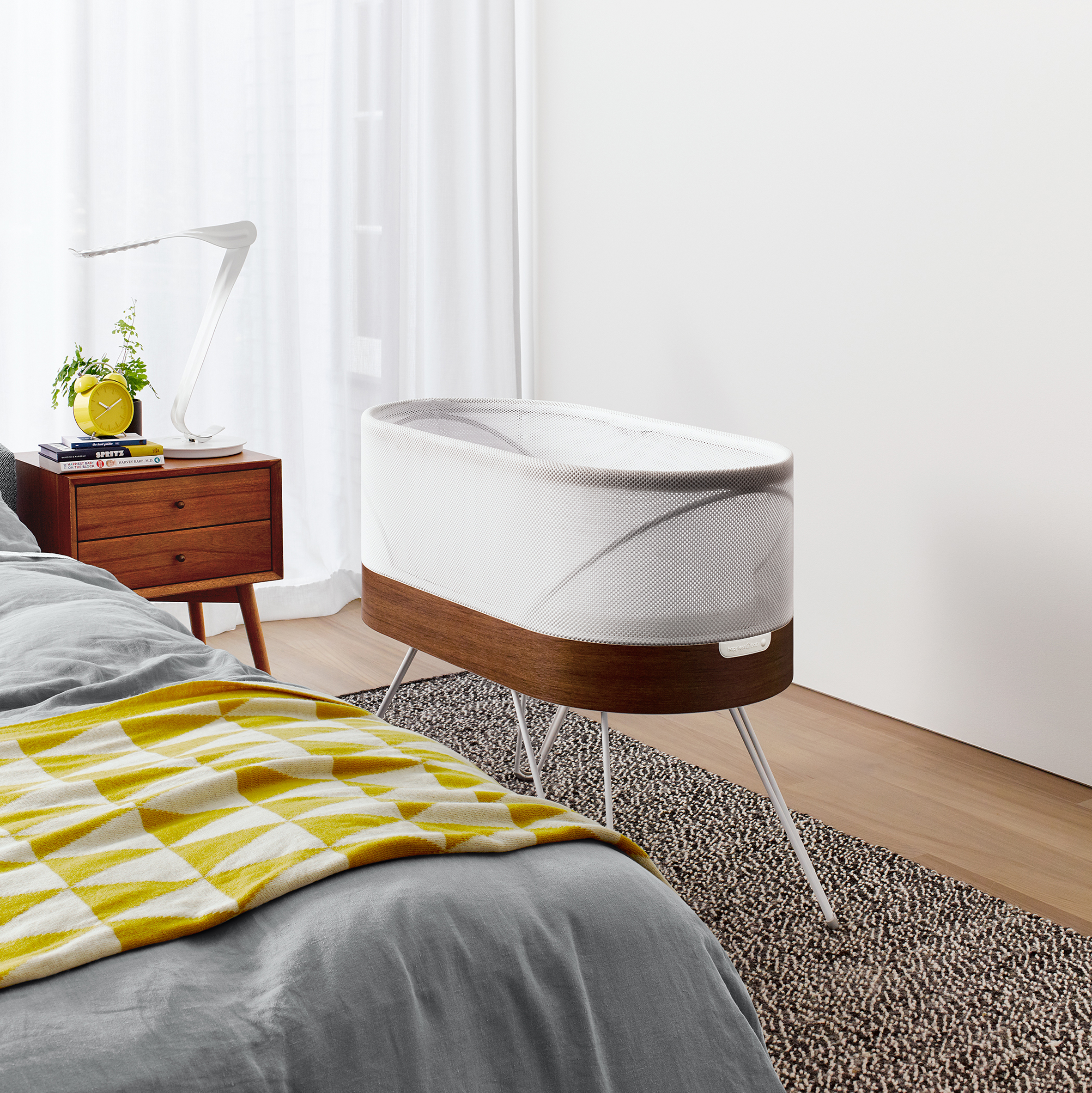 Fabric-covered gadgets: Snoo crib