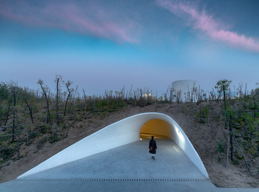 Entrance to UCCA Dune Art Museum by OPEN Architecture