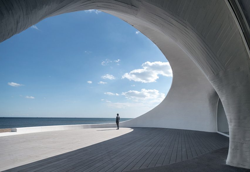 Terrace of UCCA Dune Art Museum by OPEN Architecture