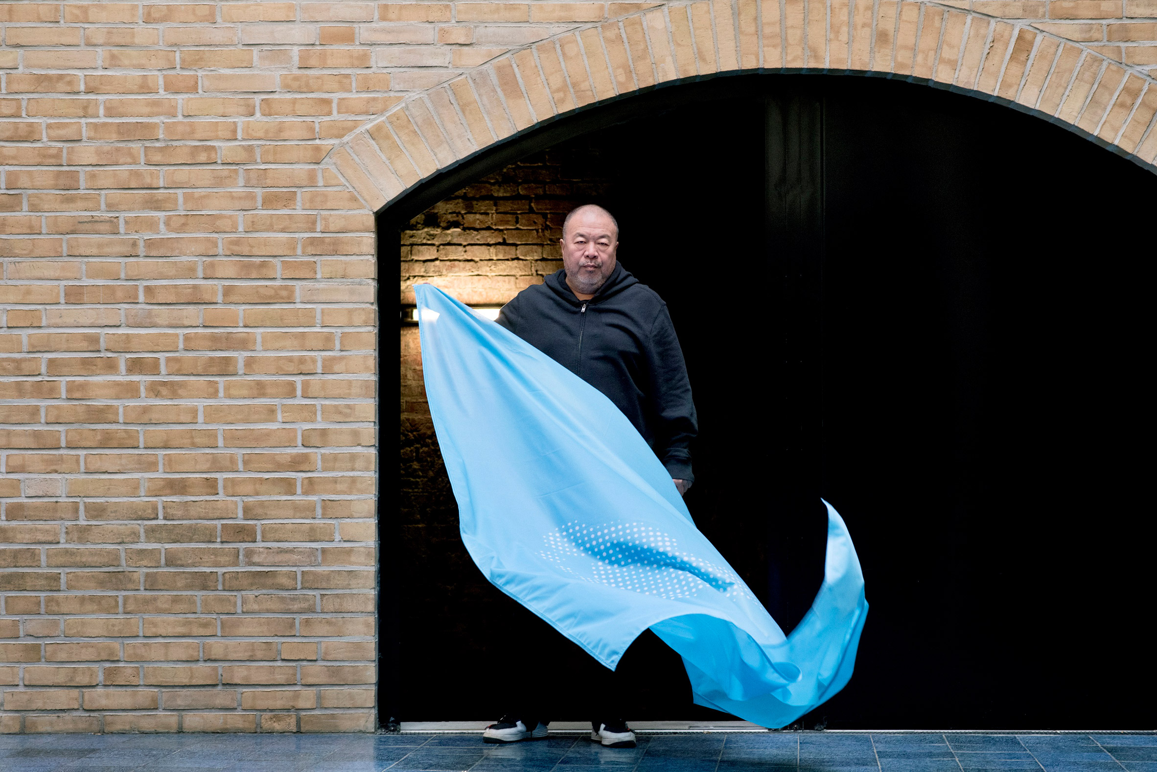Ai Weiwei designs footprint flag as a symbol for human rights