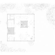 First floor plan of Casa CCFF by Leopold Banchini Architects in Lancy, Switzerland