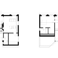 Floor plans of Charles Holland Architects' country house in Kent