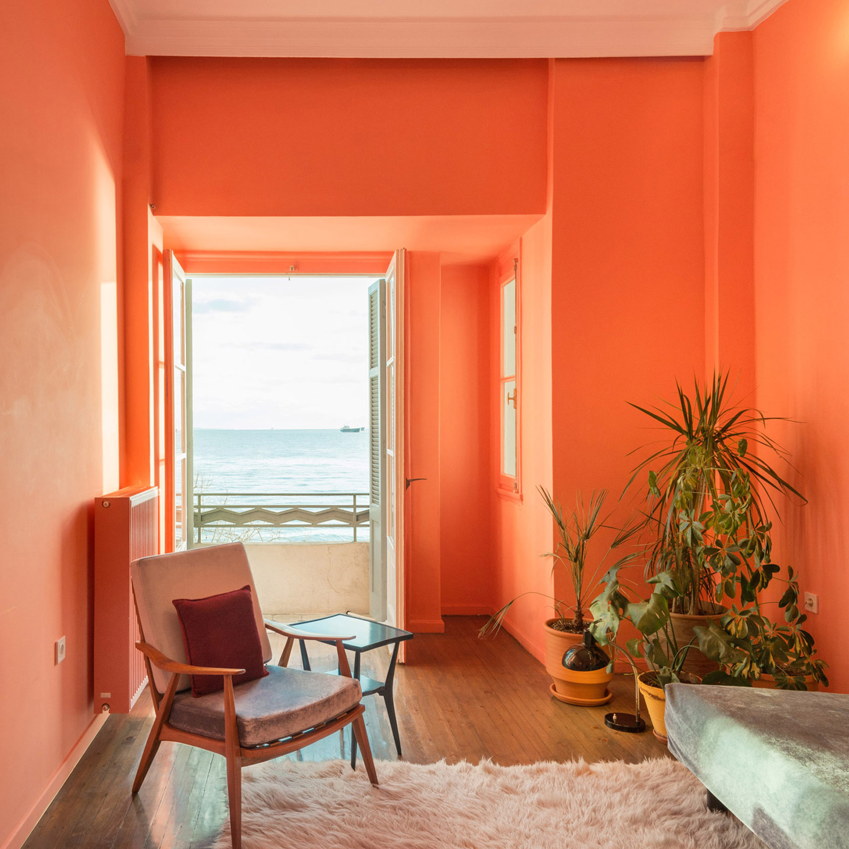 Five interiors that make use of Pantone's colour of the year Living Coral
