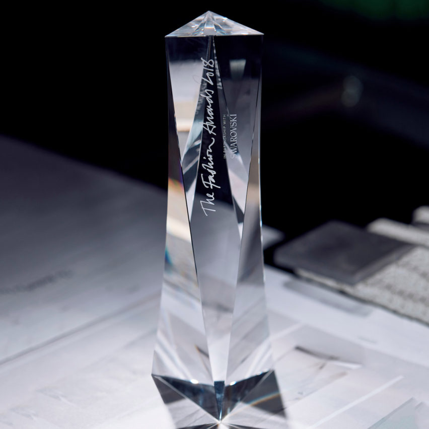 David Adjaye fashion award trophy