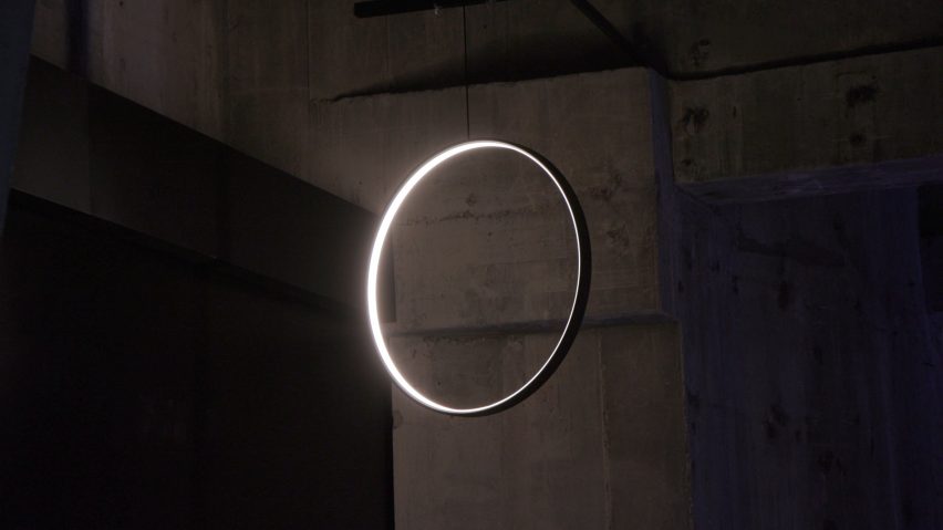 Light installation by Delta Light created for Dezeen Awards ceremony