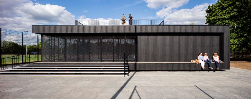 Eton college sports pavilion by Lewandowski Architects