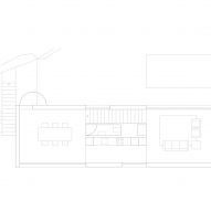 First floor plan of Forja House by Pablo Pita Architects