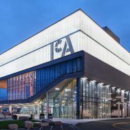 Pentagram prints stencil-style supergraphic across ICA Boston