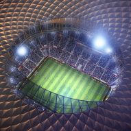 Foster + Partners designs golden stadium for Qatar World Cup final