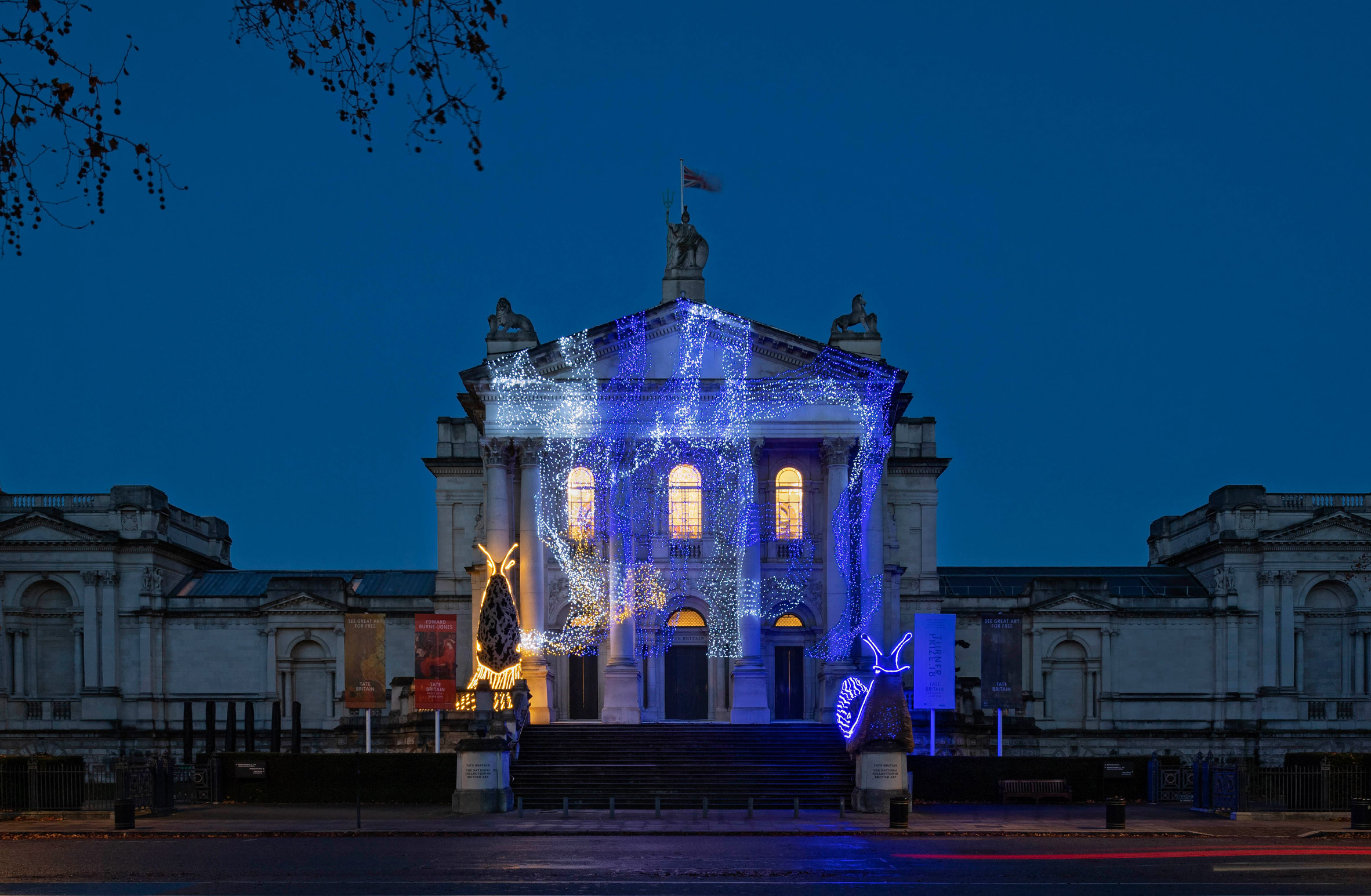 Monster Chetwynd illuminates Tate Britain with giant glowing slugs