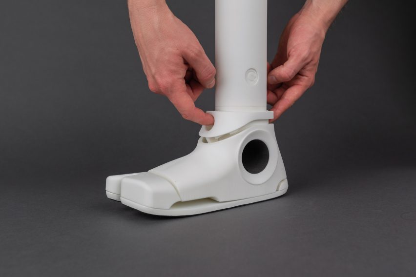 Circleg recycled plastic prosthetic leg