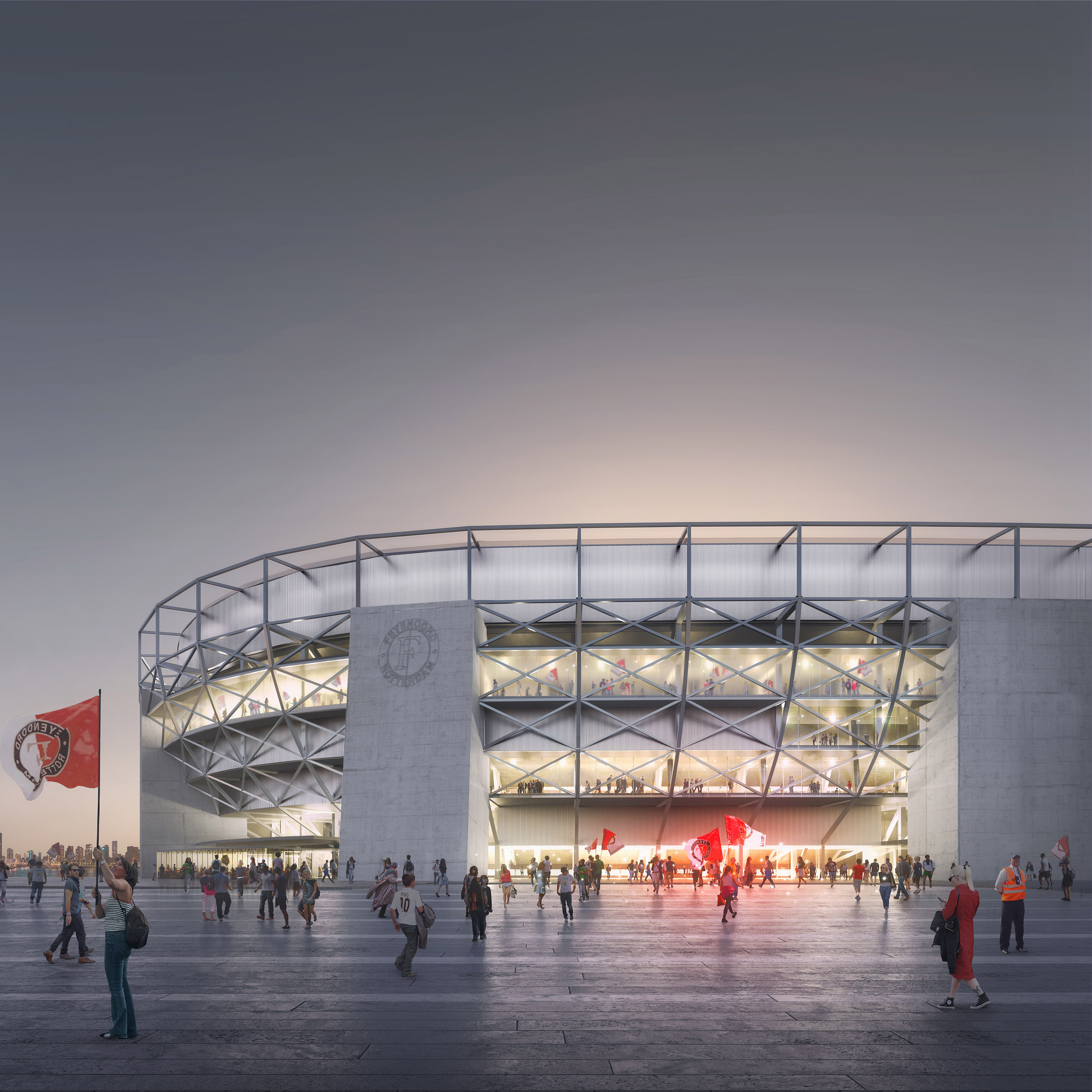 OMA unveils plans for largest football stadium in the Netherlands