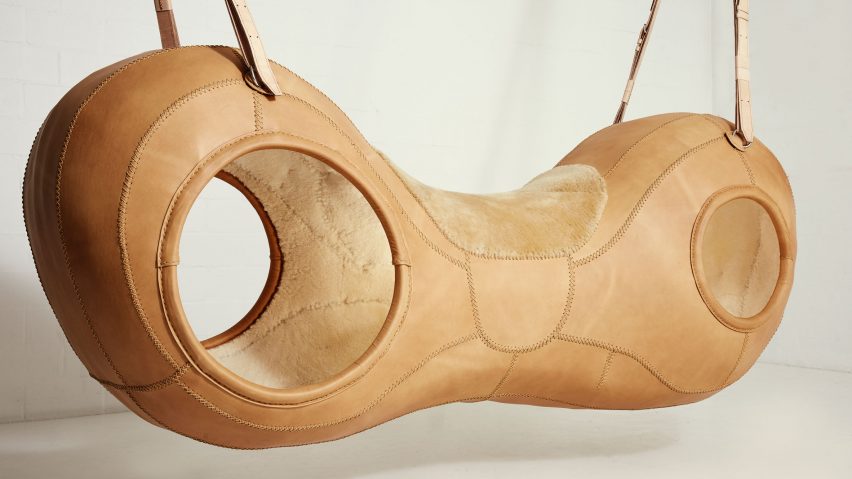 James Brown hanging cocoon seat by Porky Hefer