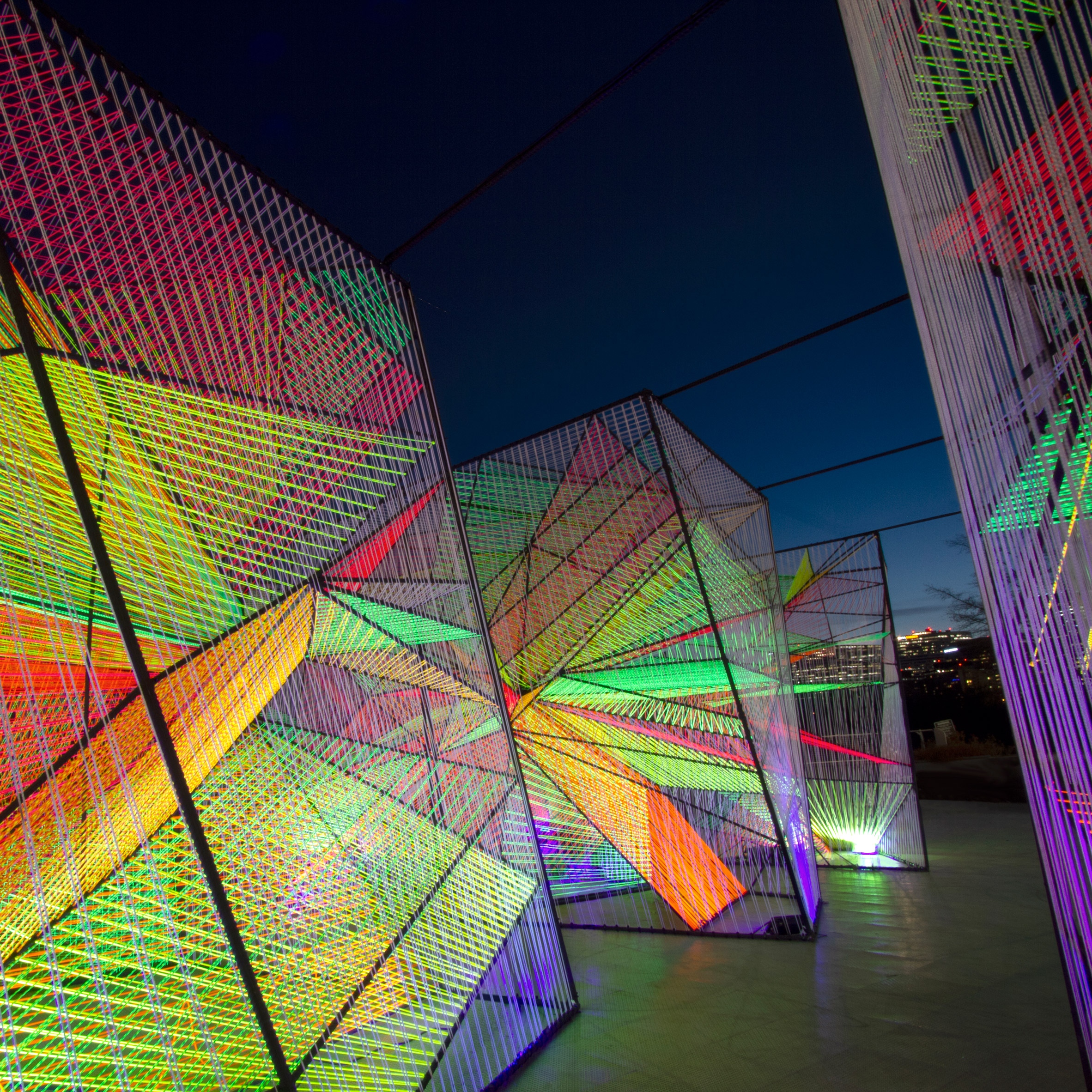 Hou De Sousa Designs Fluorescent Prismatic Installation For