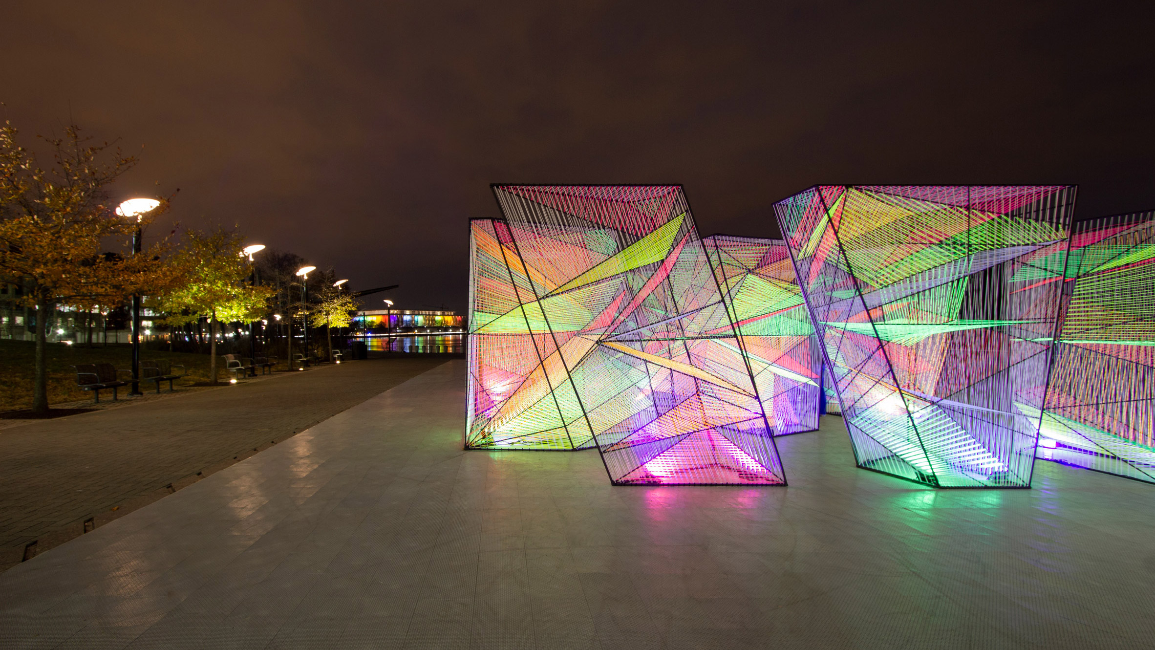 Hou de Sousa designs fluorescent Prismatic installation for Washington DC