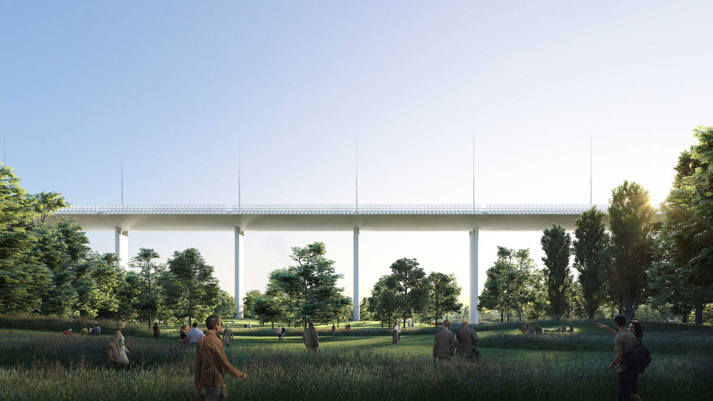 Renzo Piano's designs for a new bridge for Genoa