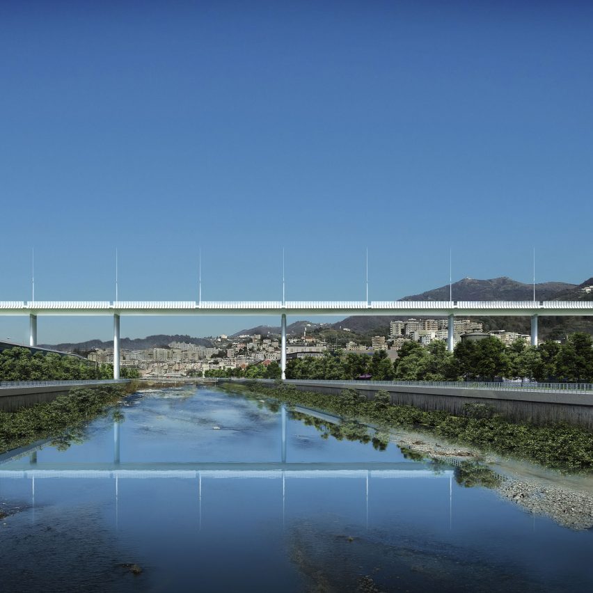 Renzo Piano's designs for a new bridge for Genoa