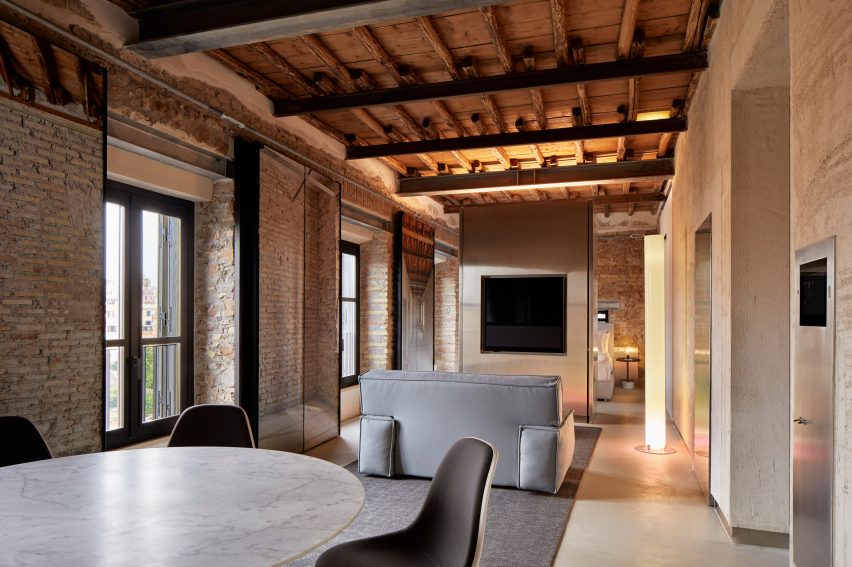 Rooms of Rome guest suites designed by Jean Nouvel