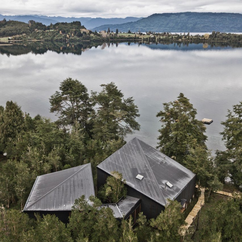 Split House lakeside retreat in Chile by Hsu Gabriel Architects