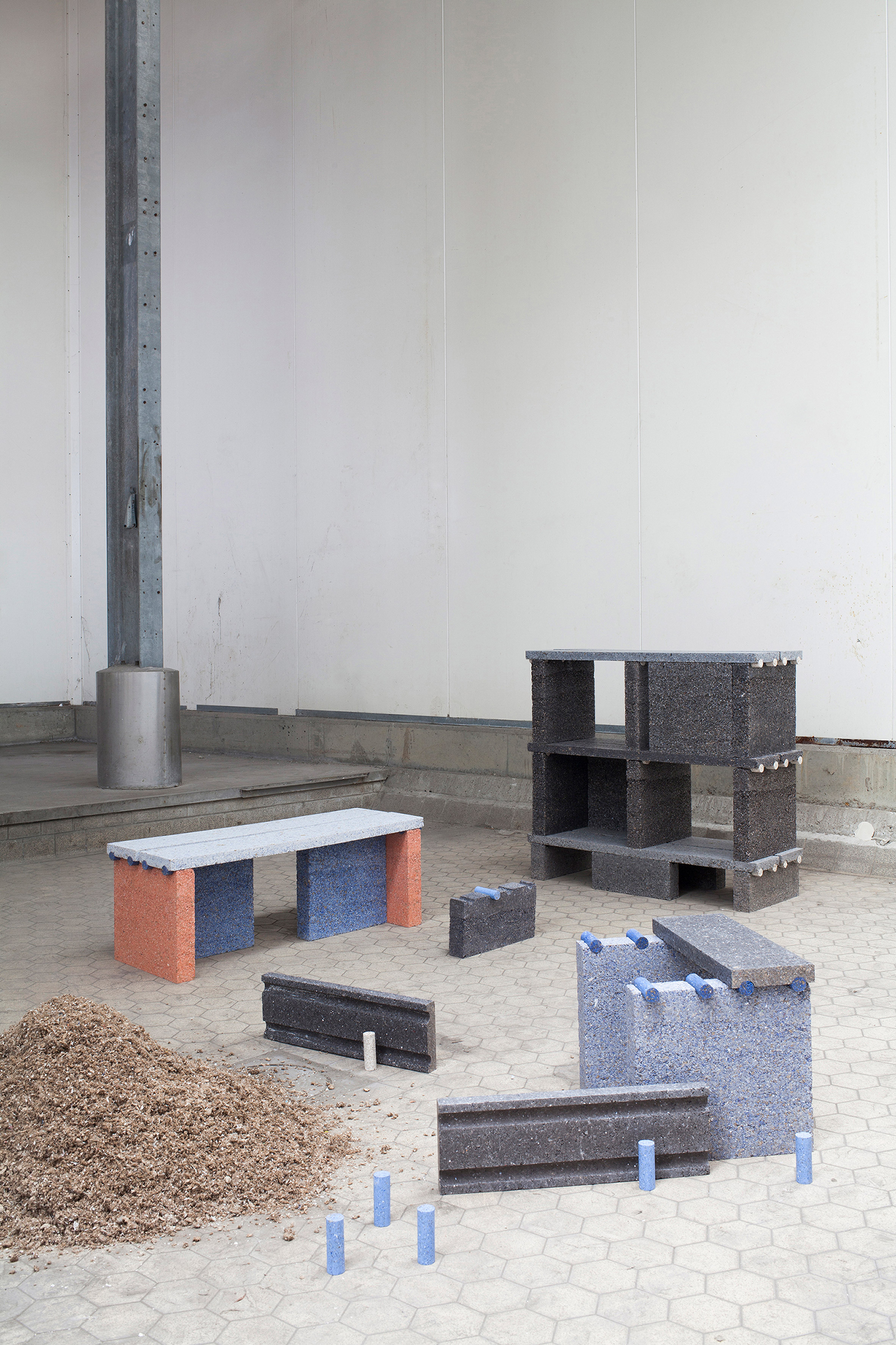 Tim Teven creates Recycling Reject furniture from paper-recycling waste